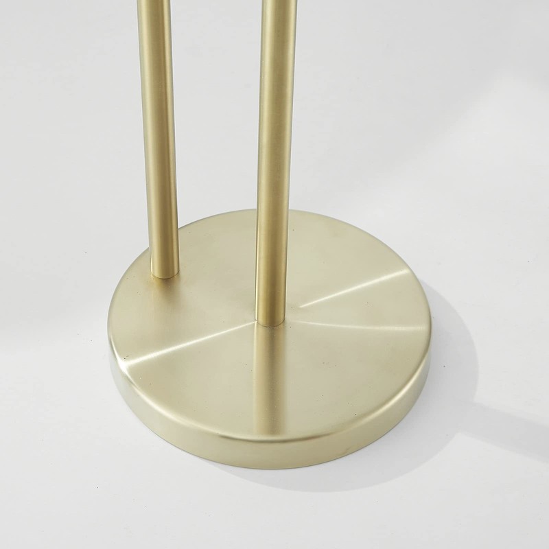 Free Standing Toilet Paper Roll Holder Stand with Reserve, Gold