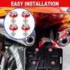 SINGWAYS Motorcycle License Plate Bolts/Screws, RED License Plate Screws Kit