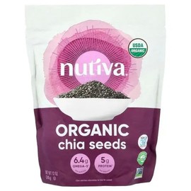 Nutiva Organic Chia Seeds Satiety Home Baking Overnight Oatmeal Easy Bowel Movement / 누티바 오가닉 치아시드 포만감 홈 베이킹 오버나이트 오트밀 쾌변