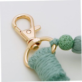 Llaveros De Macramé Para Mujer Pulsera De Muñeca Con Accesorio Retro Con Borlas Color Verde