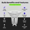 Feit Electric MR16 GU10 LED Bulbs, 50W Equivalent, Dimmable, 3000k