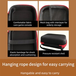 Handheld Game Console Carrying Case, Waterproof Hard Shell Storage Bag with Mesh Pocket for Anbernic RG405V, EVA Material, Lightweight and Compact, for Travel