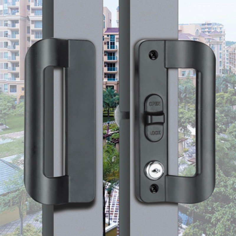 BTAMUD Sliding Door Handle Set 5-5/8 Inch Hole spacing, Full