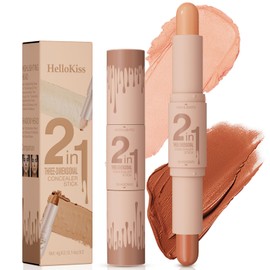 Cream Bronzer Contour Highlighter Stick - Double-End Cream Contouring Stick 2-in-1 Contour Stick with Contouring and Highlighter Long Lasting Waterproof Defined and Chiseled Look (3#, 33g)