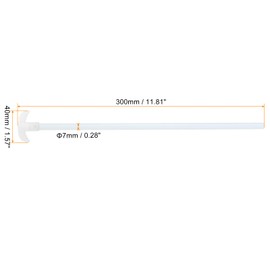 QUARKZMAN PTFE Electric Stirring Rod 300 x 40 mm Length Overhead Stirrer Mixer Shaft with Folding Paddle for Laboratory