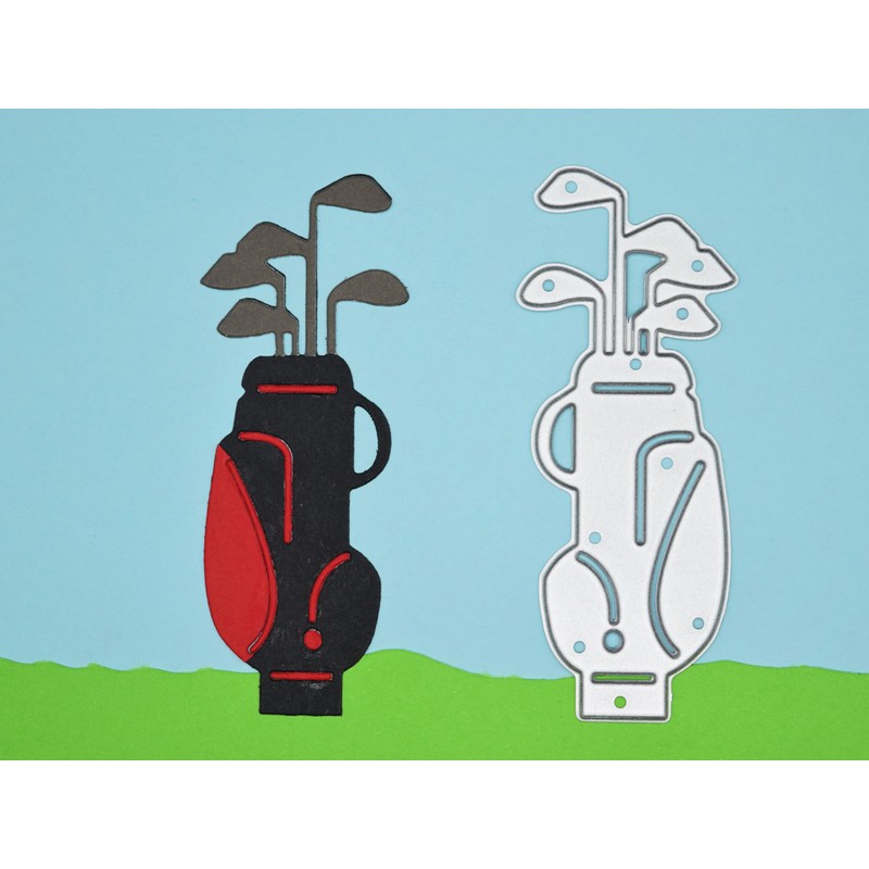 Golf Bag & Clubs Metal Cutting Die – Golfing Silhouette