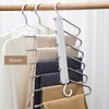 AIMALL Stainless Steel Pants Rack, Folding Telescopic Multifunctional Anti-Slip Wardrobe