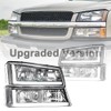 DimFlux LED DRL Headlight Headlights Assembly Kit Compatible with 2003-2006