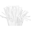 Flexible Drinking Straws - Individually Wrapped (200, White)