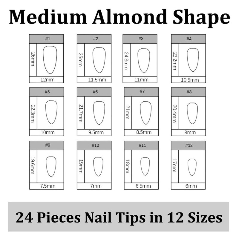 Press on Nails Almond - Glazed Donut False Nails French