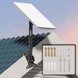 Starlink Mounting Kit, Starlink Pole Mount, Starlink Roof Mounting Kit Compatible with V2 Starlink Starlink Wall Mount Adapter Starlink Accessories (Starlink Roof Mount-Black)