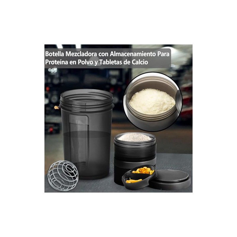650ML/22OZ Botella para Proteina de Coctelera Protein Shaker