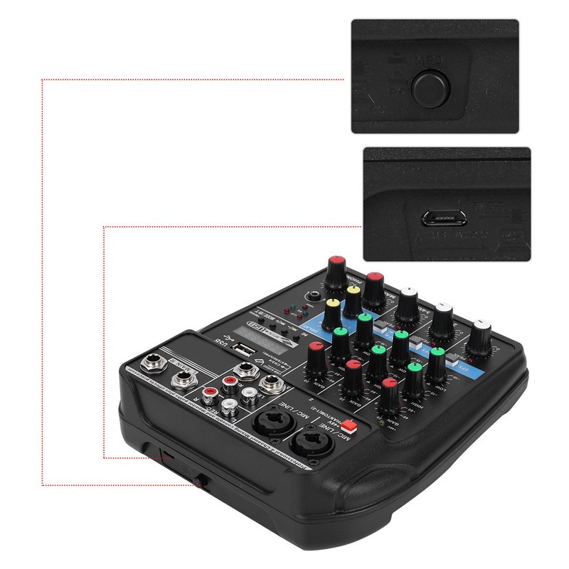 Professional Audio Mixer Sound Board Console System Stage Stereo Mixer
