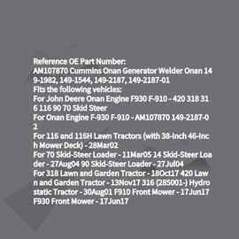 Bomba de combustible al aspiradora compatible con Commins Onan Generaror Soldador Reemplaza AM107870 149-1982 149-1544 149-2187 149-2187-01 piezas de cortacésped