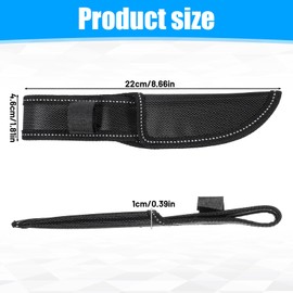 Black Nylon Knife Sheath, Chef Knife Sheath Universal Knife Cover for Outdoor, Portable Knife Guard for Chef and Kitchen