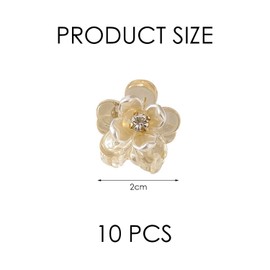 10 Pieces With Rhinestone Hairpins, Cute Flower Hairpins, Braided Accessories, Hair Style Decorations, Women'S Hair Accessories.