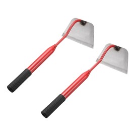 HARFINGTON 2pcs Garden Hoe 16.14" x 6.3" Steel Hoe Garden Tool Anti-Rust with Non-Slip Handle Edger Weeder Shovel for Backyard Loosening Farm Planting Weeding, Red