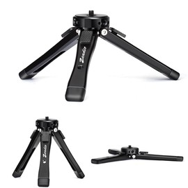 Zeadio Metal Camera Mini Tripod, Adjustable Heights Desktop Vlog Tripod Stand, Fits for Smooth 4, Osmo Mobile, Ronin-S, Vimble 2, Gimbal Handle Grip Stabilizer and All Cameras