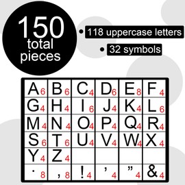 150 PCS Large 7" Bulletin Board Letters Set, Black Classroom Alphabet Cutout Letter for Bulletin Board Display Home School, A Great Helper to Inspire Students' Learning Interest