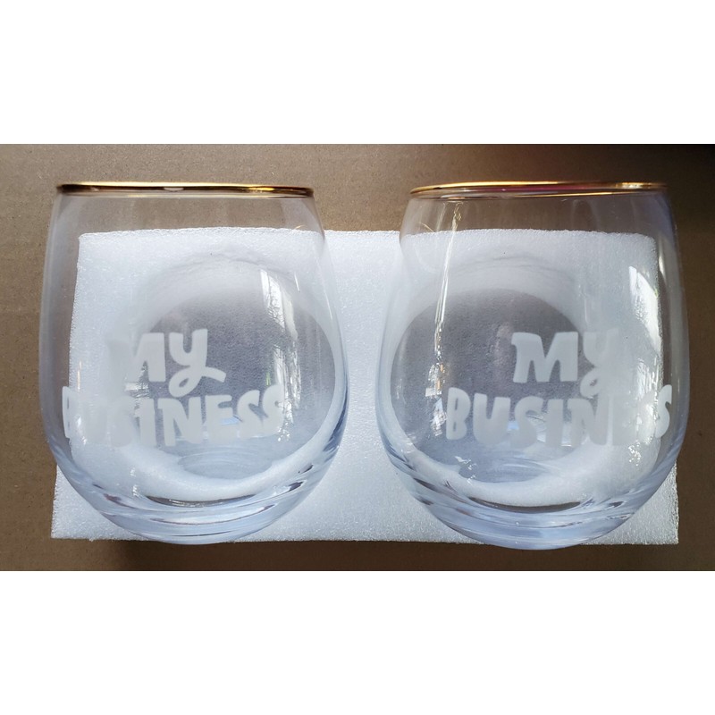 Target 2 Tabitha Brown for Target Stemless Wine Glasses Etched