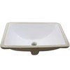 Novatto (NOVB0) Rectangular Undermount White Porcelain Sink with Matte Black