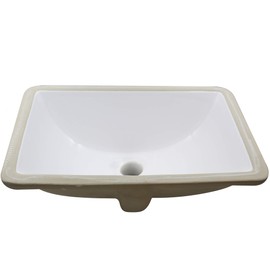 Novatto (NOVB0) Rectangular Undermount White Porcelain Sink with Matte Black Drain Set (NP-U193902MB)
