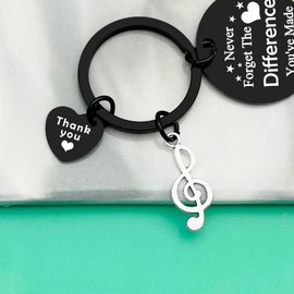 Baipilu Music Lovers Keyring Gift Musician Thank You Keyring Gift Inspirational Keyring Gift for Friend Graduation Gift for Music Student Appreciation Gift for Music Teacher Music Lover Leaving Gift