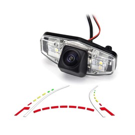 Vlicevrn HD Fisheye Vehicle Car Rear View Camera Dynamic Trajectory Tracks Line Night Vision Backup Parking Camera for Honda Accord / Honda Civic VII VIII MK7 MK8 MK9 / Honda City 4D