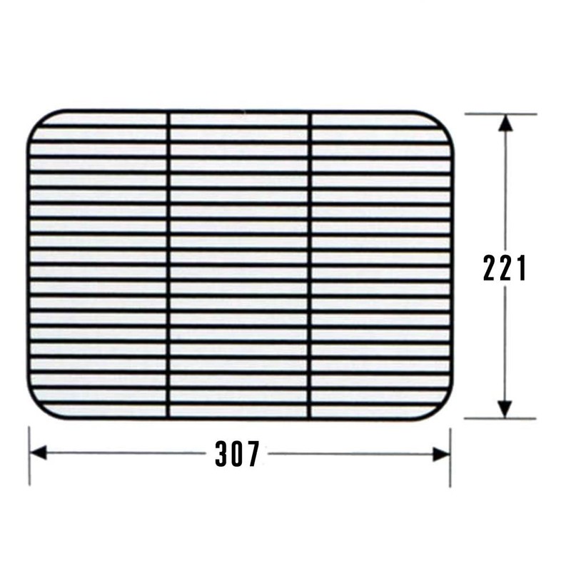 AG 18-8ステンレス 角バットアミ 303x224xH12mm 10枚取