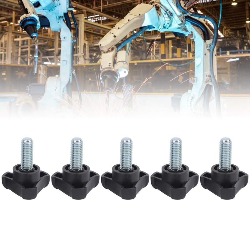 5Pcs Hand Knob Tightening Screw with Plastic Triangular Handle, Threaded