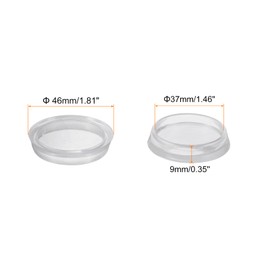 sourcing map 8 Pcs Round Furniture Caster Cups, 1-7/16" Plastic Furniture Pads Floor Protectors for Carpet Floors