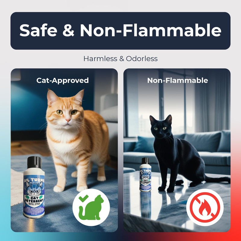 ForgeLux Tail Turner Cat Deterrent Spray Refill Pack - Motion-Activated