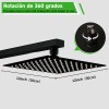 12pulgadas Cabezal Ducha Cuadrado Decascada Acero Inoxidable