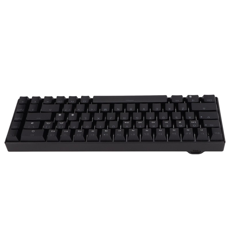 Keyboard 68 Key White Light Three Mode Black Mechanical Keyboard