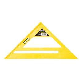 Mayes 20012 12-Inch Carpenter Square with Level Vial, Made in USA Rafter Square, Built in Ruler, Embossed Scales, Accurate to 0.001 Inch, High Impact Polystyrene Multitool
