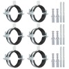 PATIKIL 2.3"-2.6"/59-65mm Split Ring Pipe Hanger, 6 Pcs Heavy Duty