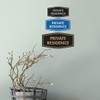 Fancy Private Residence Sign (Black) - Small 2 Pack