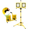 25000 Lumen Work Lights with Stand, Dual Head LED Work