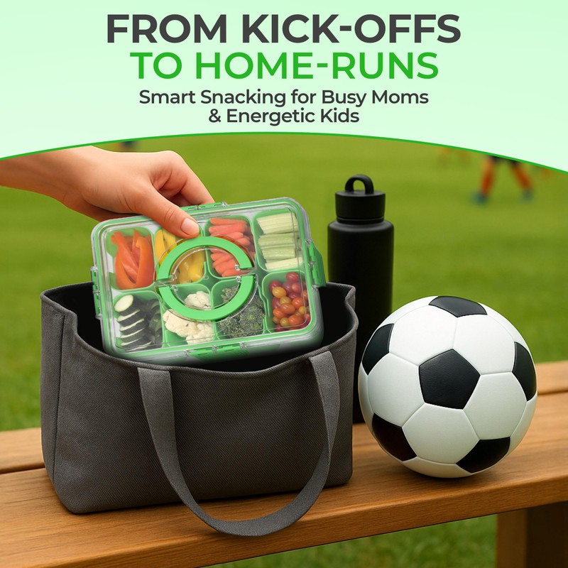 KEYVOZ Snackle Box Container with Lid- Travel Charcuterie Box with