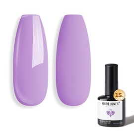 modelones Pastel Gel Nail Polish, 15 ML Purple Gel Polish Lavender Periwinkle Nail Polish Soak Off U v LED Pale Macaron Colors Summer Nail Art DIY Manicure at Home Gift for Women