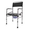 4-in-1 Folding Bedside Commode 385 lbs Padded Shower Chair for