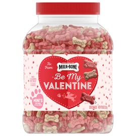 Milk-Bone Mini’s Valentine’s Day Dog Treats Imprinted with Words of Love, 36 Ounce Canister