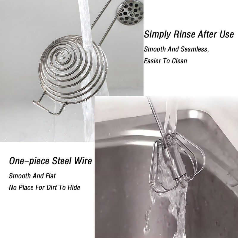 MYTOAU 2PCS Egg Separator Stainless Steel Egg Whisk, Stainless Steel