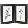 Clay Roberts Double Photo Picture Frame 4x6", Black, Holds 2