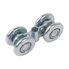 Mxfans Steel Sliding Track Roller Hanging Barn Door Rail Trolley