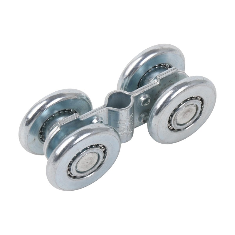 Mxfans Steel Sliding Track Roller Hanging Barn Door Rail Trolley