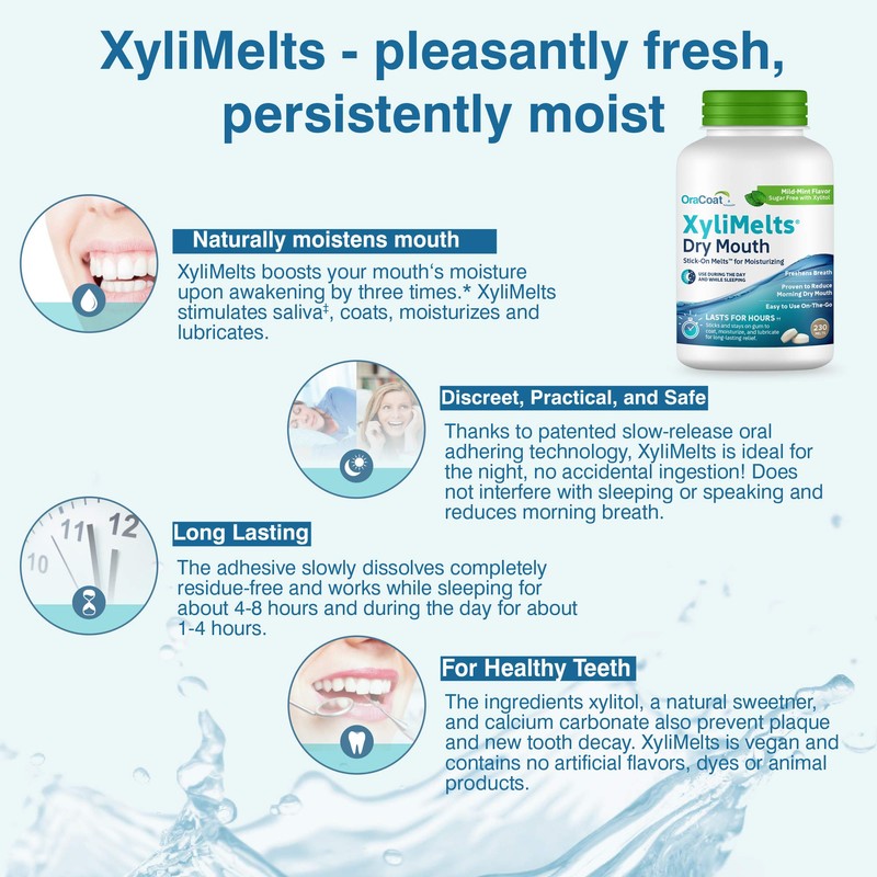 Oracoat XyliMelts for Dry Mouth Night Time or Day -