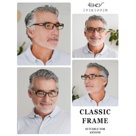 Eyekepper 3 Pack Blue Light Filter Glasses Men - Computer Screen Reading Glasses Blocking Digital Glare +0.50