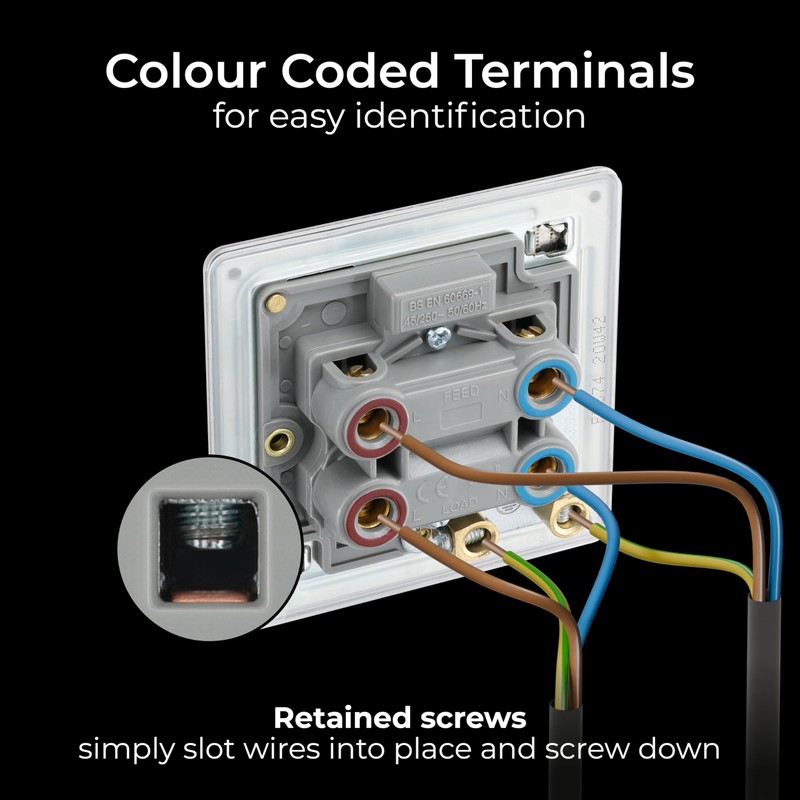 BG Electrical Cooker Control Switch Unit with LED Power Indicator,