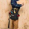 FESA Leather Carpenter Tool Pouch - 10-Pocket Heavy Top Grain